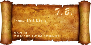 Toma Bettina névjegykártya